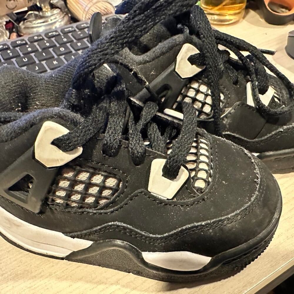 Jordan Black and White Trainers